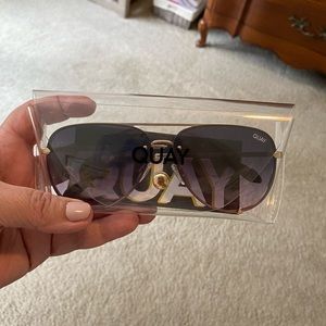 Brand new, never worn, Quay Australia aviator shades. Perfect condition!